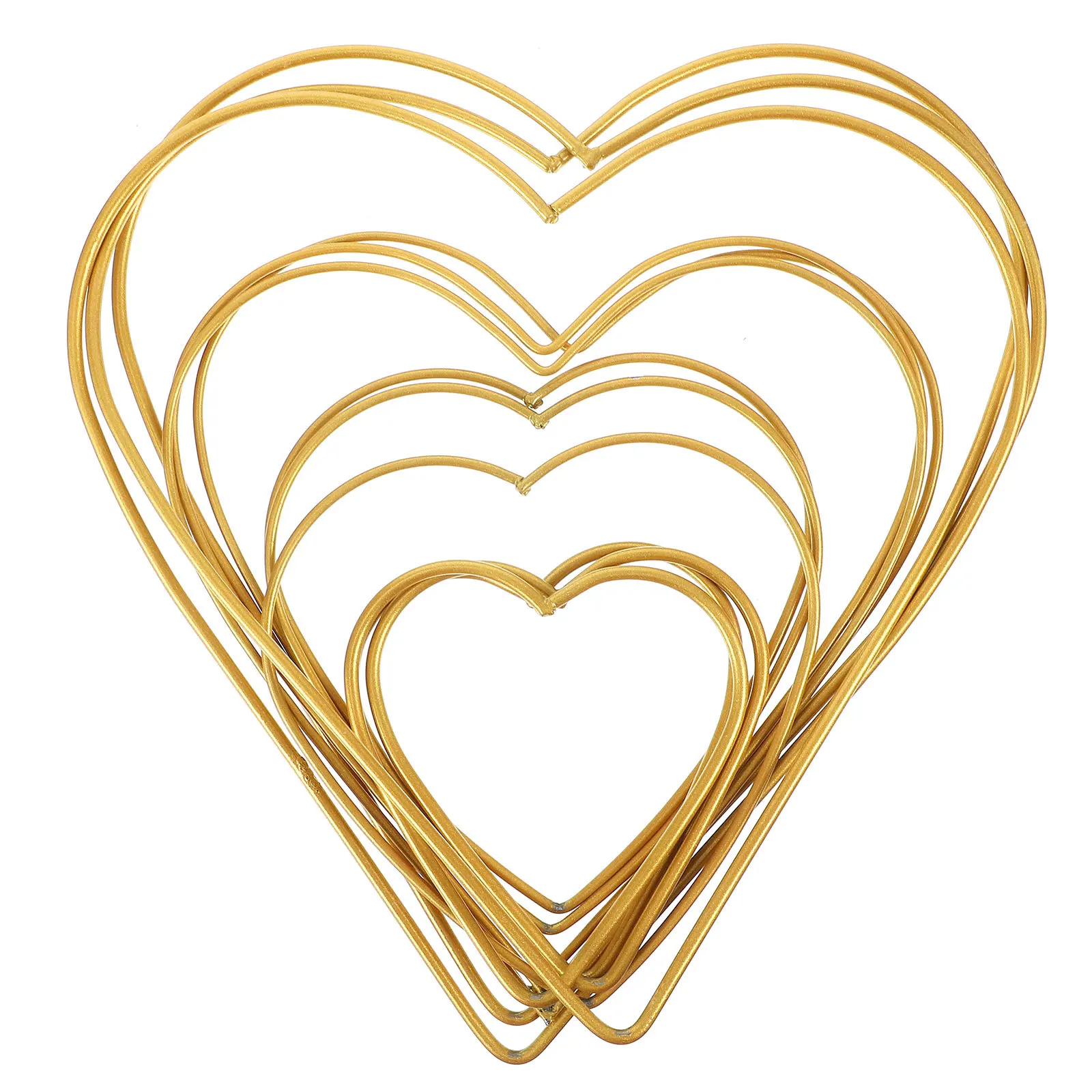 12 قطعة من حلقات الحديد المعدنية على شكل قلب، حلقة زخرفية أنيقة مثالية لمشاريع صائد الأحلام بنفسك، حلقة على شكل قلب #3