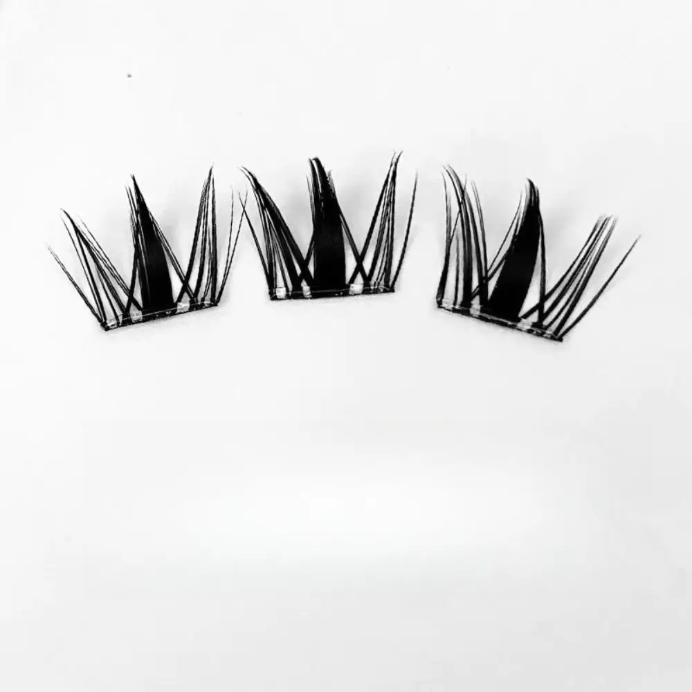 Fashion Sweet Self Adhesive False Eyelashes Curled Soft Glue Free Fake Eyelashes DIY Comic Eye Individual Fake Eyelashes Make Up