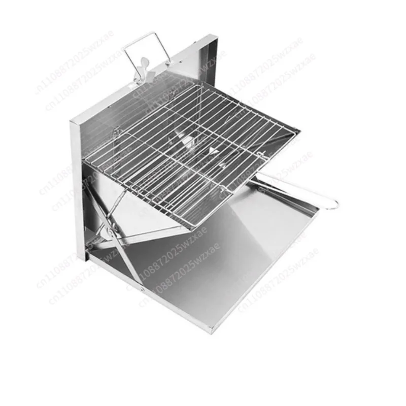 Folding Portable Stainless Steel, Barbecue Wall-mounted Gifts, Small Barbecue Grill