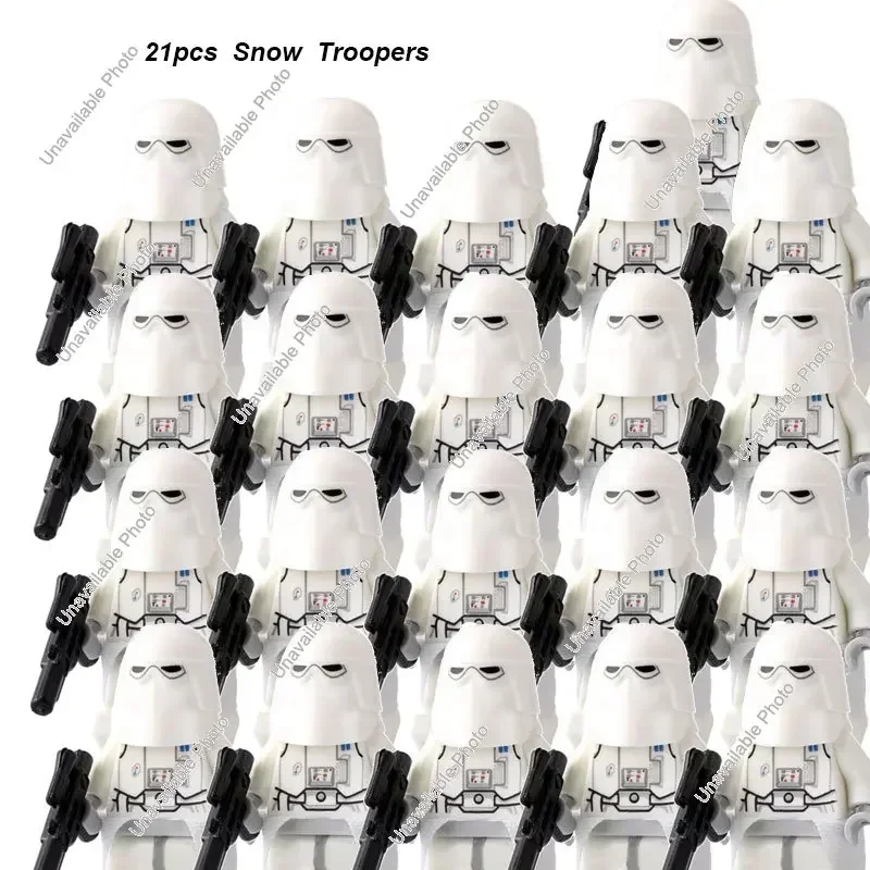

Hot Toys 21Pcs Star Wars Snow Troopers Building Blocks 501st Legion Compatible Blocks Darth Vader Cody Rex Bricks Figures Toys