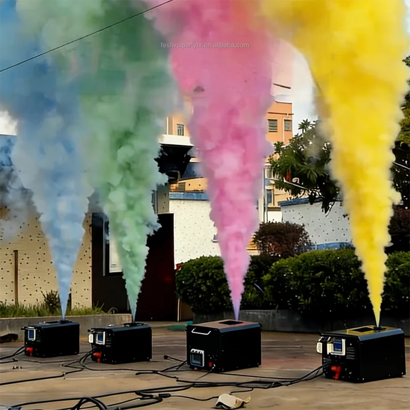 Vertical Jet Colorful Smoke Machine Stage Effect Fog Generator For Wedding Party Event Performance DJ Show
