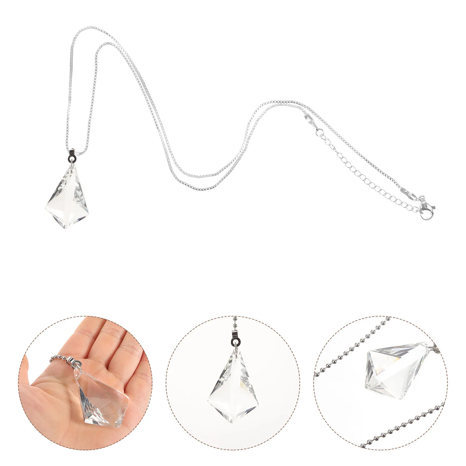 

2pcs Bead Transparent Pulling Chains Decorative Extension Light Pull Replacement Fan Connector Ceiling Fan Pull Chain Bedside