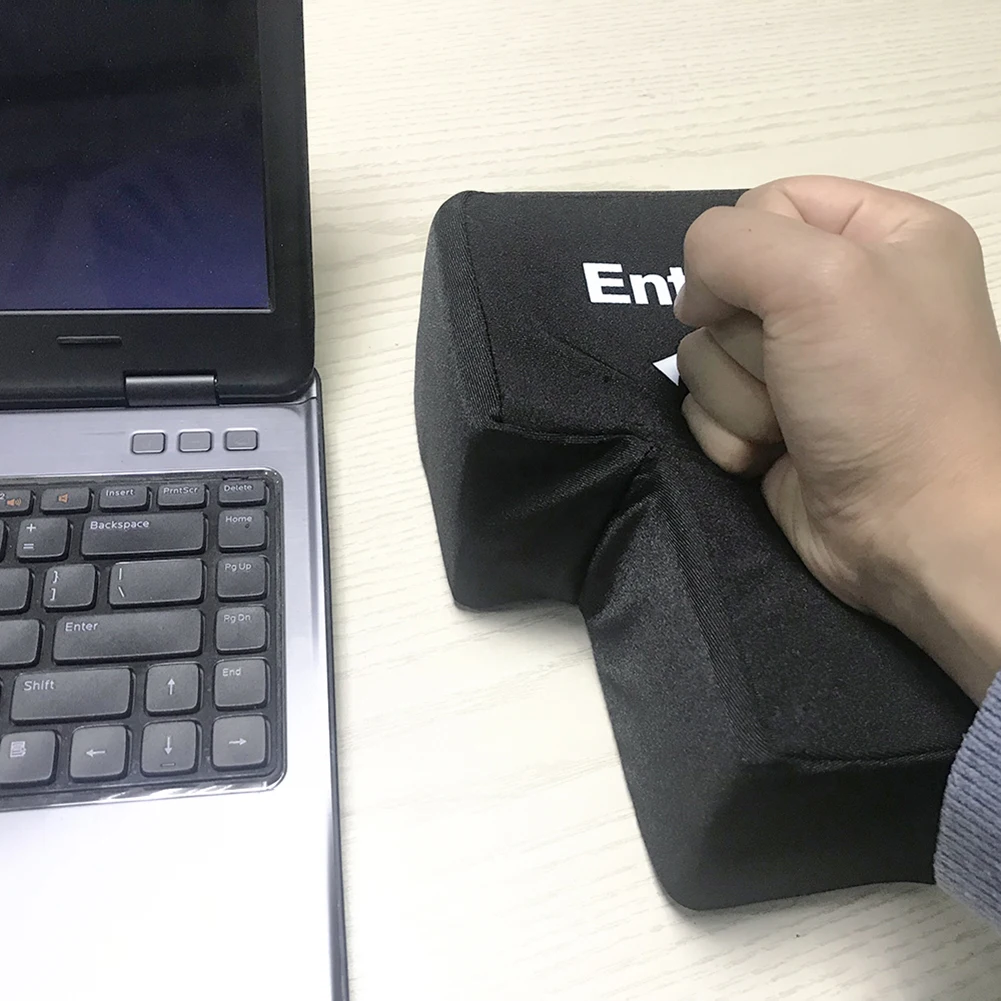 Anti-Stress Computer Huge Enter Key Big Giant USB Keyboard Vent Button Pillow Office Desktop Notebook Stress Reliever Gift