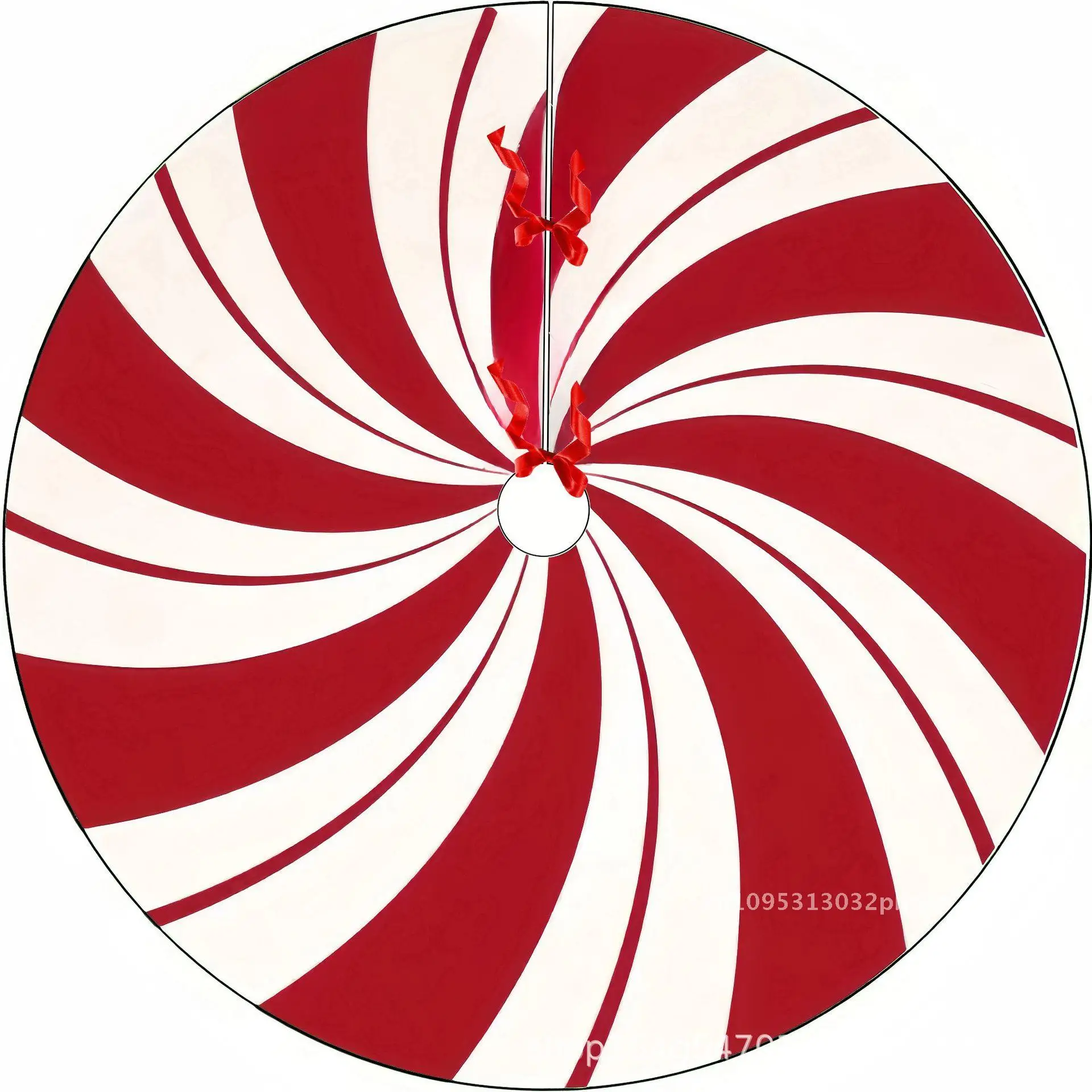 

snowflake double swirl candy christmas tree skirt for christmas decoration christmas holiday party decoration