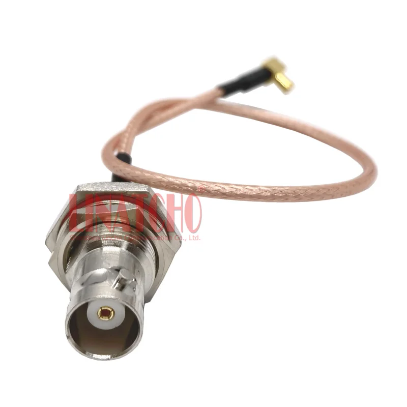 25CM Coaxial RG316 Right Angle MCX Male to Waterproof BNC Female Small Pigtail Cable