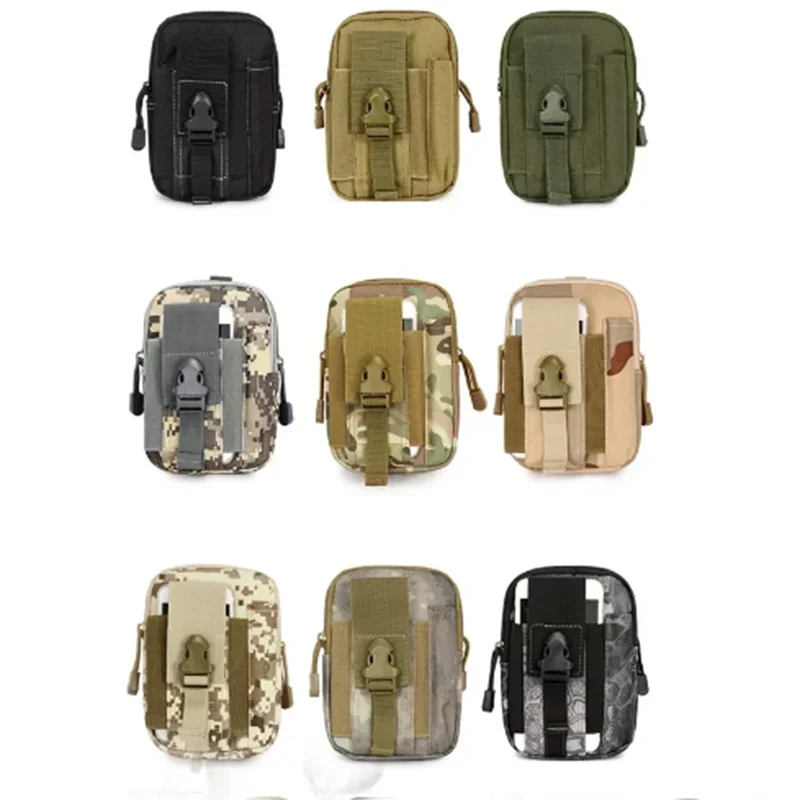 1Pc Men Outdoor Sport Tactical Molle Pouch Belt Waist Pack Bag Phone Case Military Camping Climbing Running Hunting Small Bags