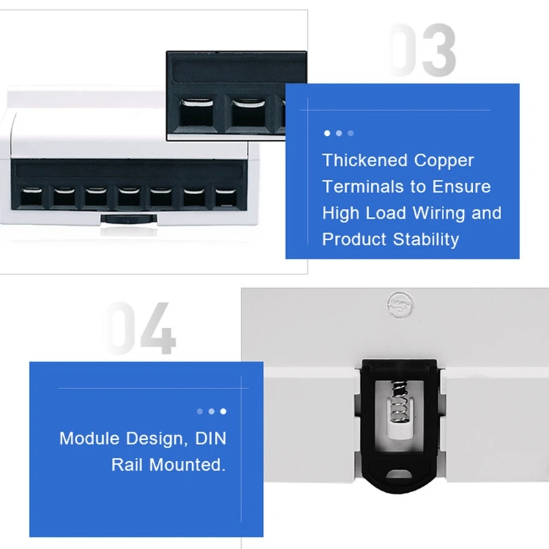 1 Piece Din Rail Electric Three Phase Energy Meter RS485 Kwh Consumption Power Voltage Current Wattmeter Monitor Modbus (A)