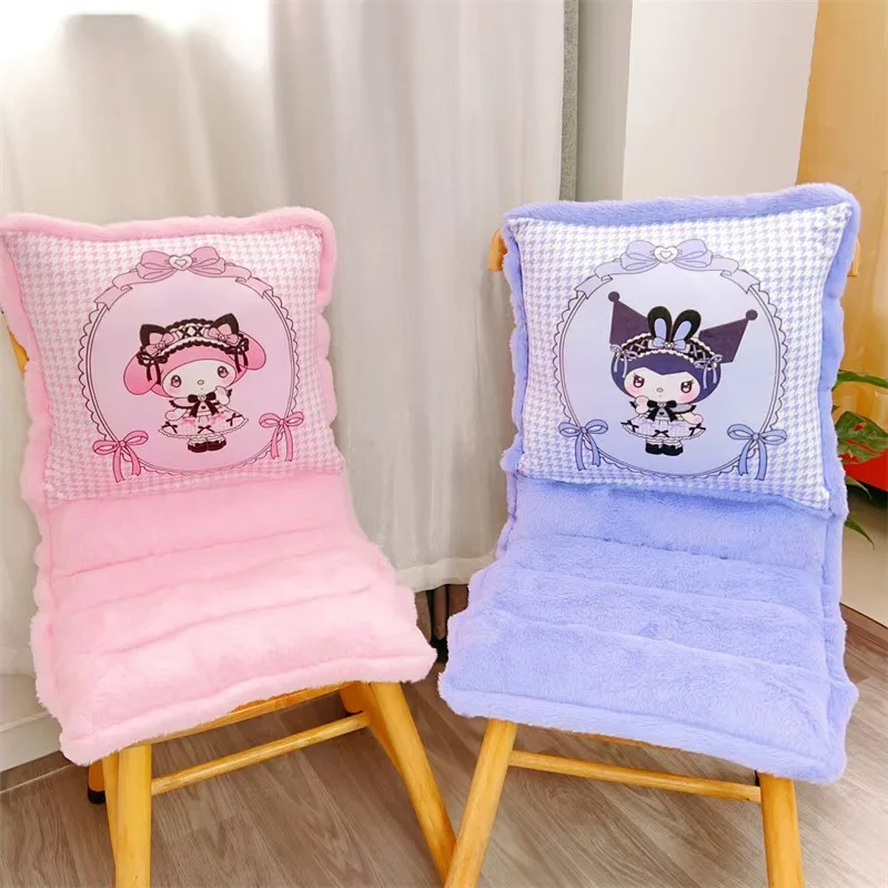 

Sanrio Kawaii Kuromi My Melody Anime Cushion Girl Heart Cute Cartoon Cinnamoroll Home Dining Chair Cushion Thickened Warm Gifts