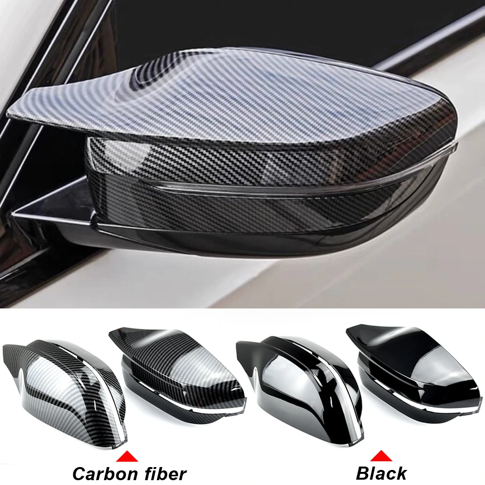 G30 G38 Bright Black Side Wing Rearview Mirror cover caps For BMW 3 4 5 7 Series G20 G21 G28 G22 G11 G12 M4 style LHD RHD