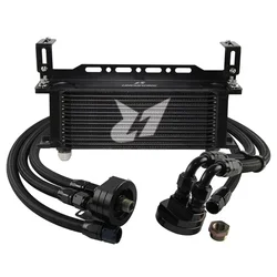 Universal LR 15 Row AN10 Oil cooler w/Bracket+Filter Relocation Adapter Hose Kit 3/4