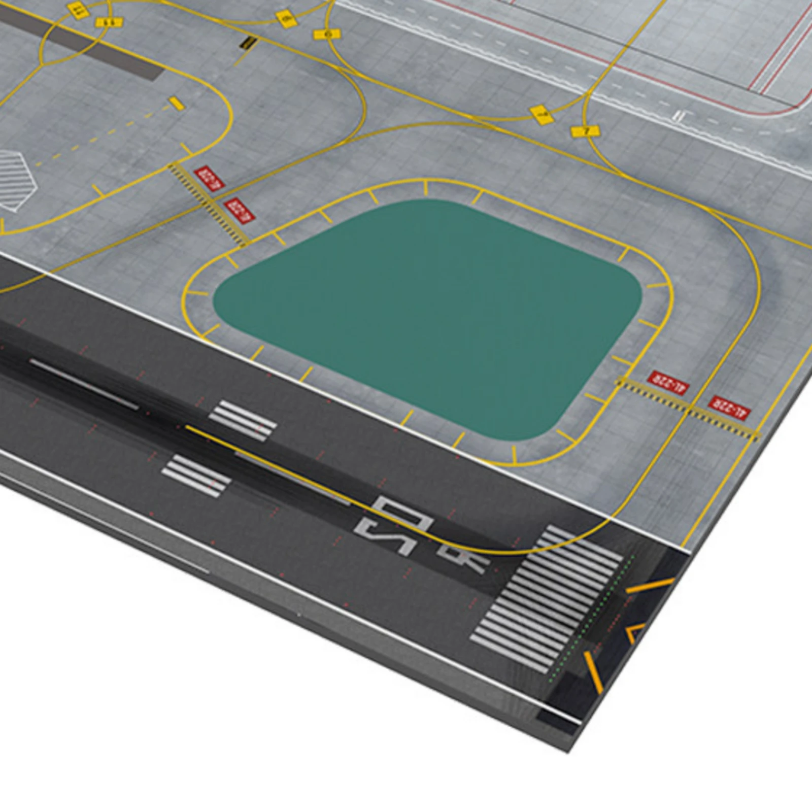 Airport Layout Mat with Runway 1:400 Scale Airport Display Base Model Aircraft Mat High-Detail Board Realistic for Collectors