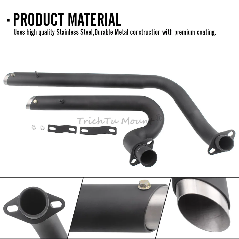 Motorcycle Exhaust Pipe With Muffler Removable Silencer For Honda Shadow VLX 600 VLX 400 VT600C VT600CD Deluxe VT400 1988-2008