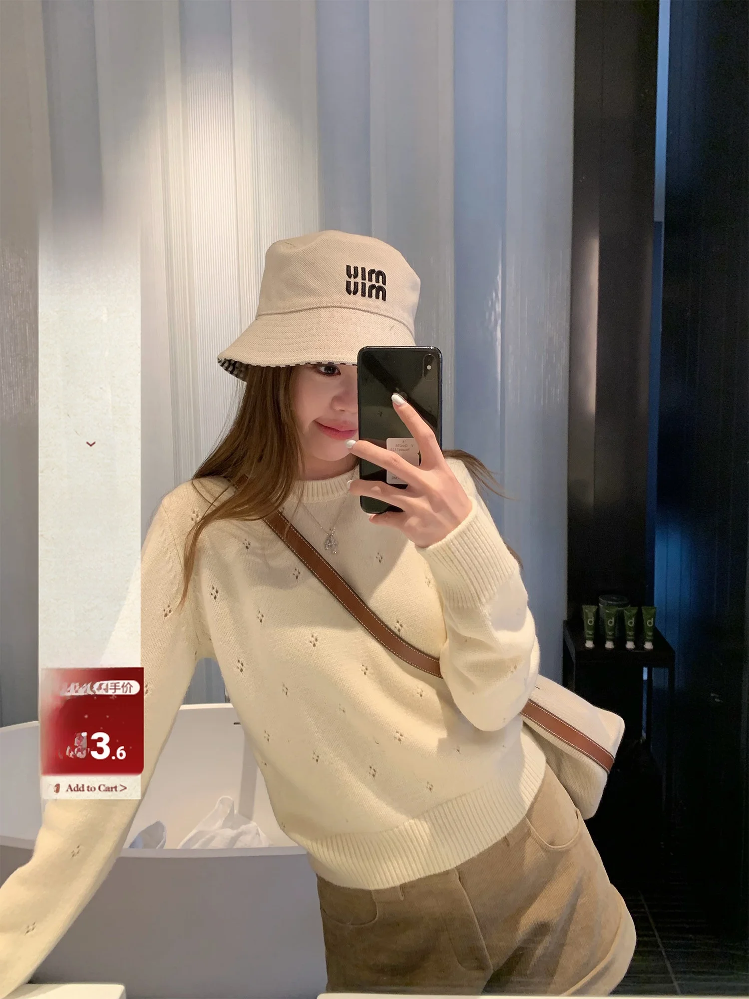 

Yuzuqi f Sugarism Women's round Ne Long Sve Knitted Sweater Hollow out Overhead Sle Casual Loose Fit Faion Top