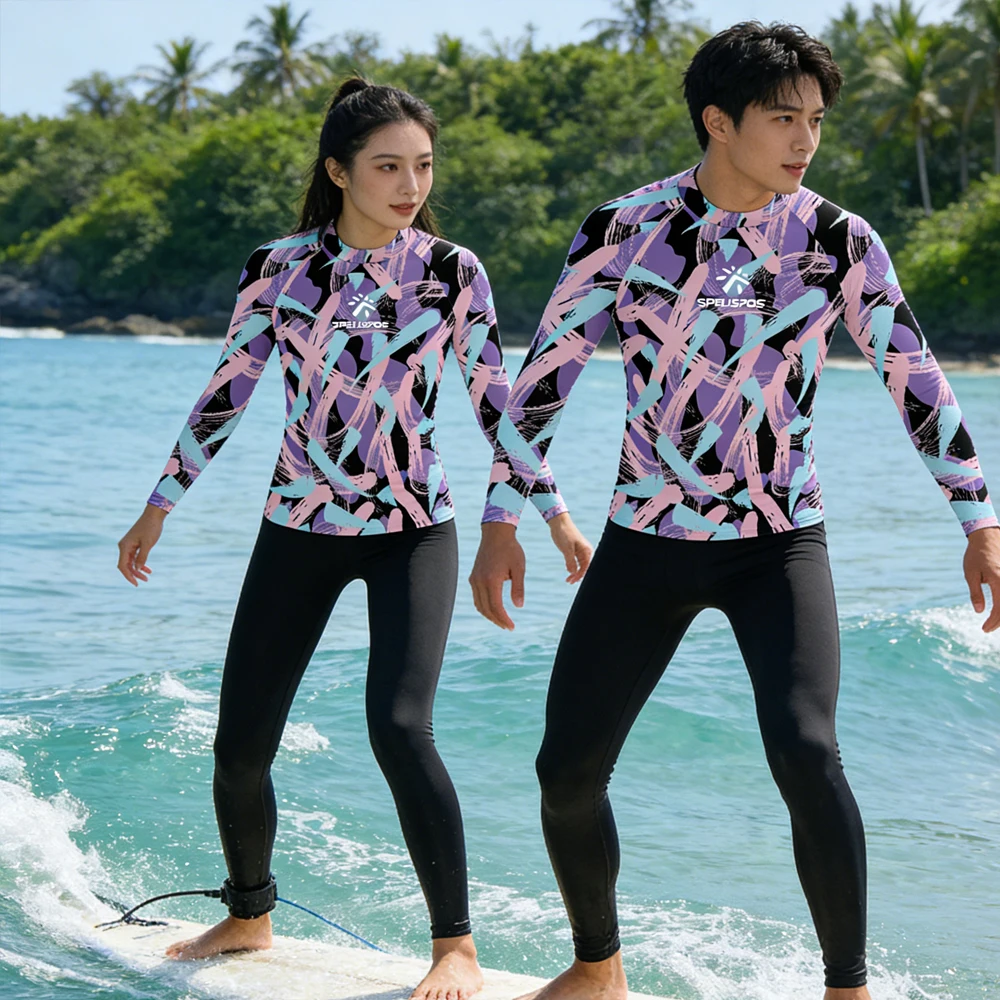 

Rash Guard Long Sleeve Men's and Women's UPF50+Surfing Shirt High Quality Beachwear Surf Clothing for Water Sport Fishing