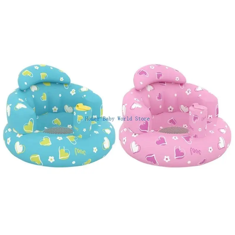 B2QD مقاعد أريكة قابلة للنفخ آمنة للأطفال، كرسي أرضي محمول للرضع قابل للنفخ #2