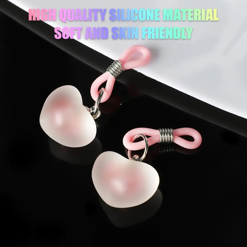 1Pair Women Silicone Nipple Clamps SM Toy Adult Sex Stimulation Bell Bell Small Chest Clitoris Clips Breast Stimulator Sex R7J8