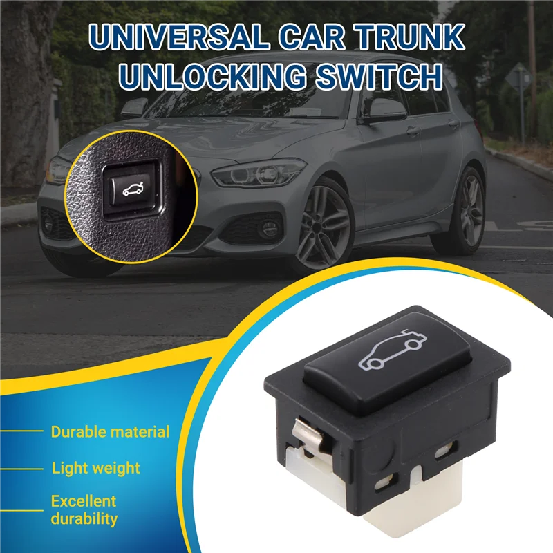 A45F-يونيفرسال سيارة الجذع فتح زر التبديل البلاستيك الأسود لسيارات BMW F20 F30 F35 F10 F11 F18 E84 61319200316   2011-2014