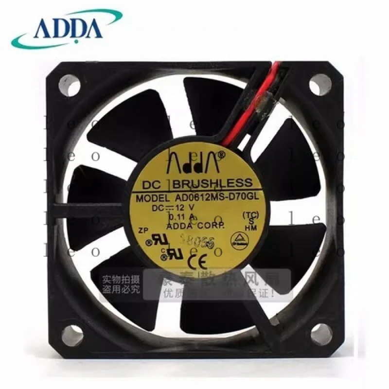 

CC for ADDA AD0612MS-D70GL 6015 DC12V 0.11A 6CM 2-Wire Silent Cooling Fan