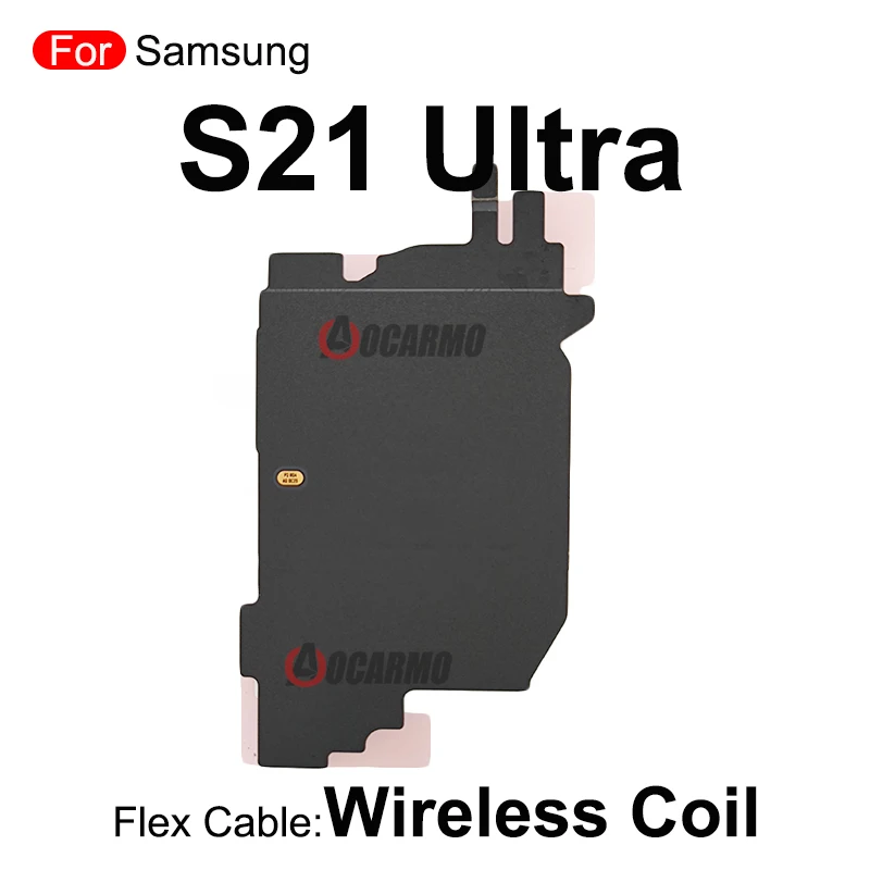 Untuk Samsung Galaxy S21 Ultra S21U Pengisian Nirkabel Kumparan Induksi Modul NFC Bagian Penggantian Kabel Fleksibel