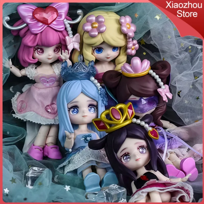 Оригинальная кукла Yeloli 14,5 см, кукла Ледяная принцесса Bjd, аниме, экшн-фигурка, ночная Лоли, каваи, принцесса, подарки на день рождения для девочки