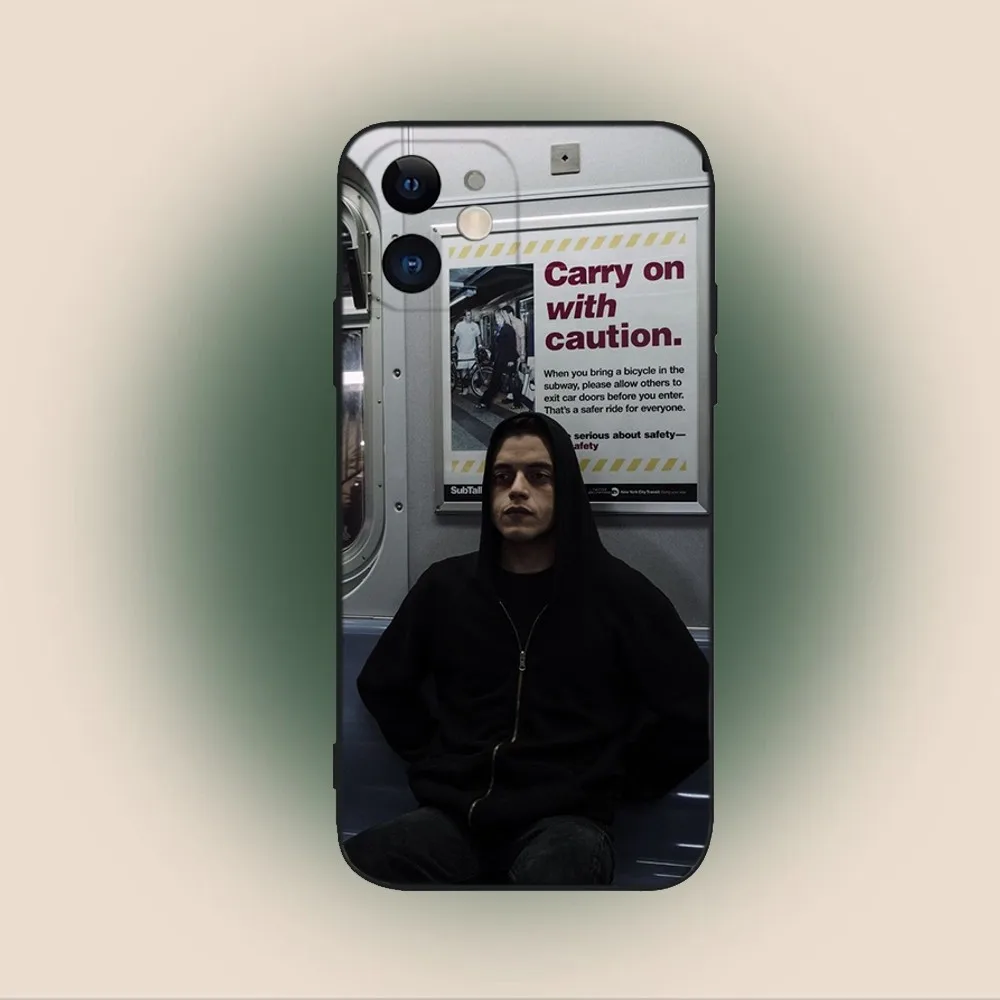 Mr R-Robot Fsociety  Phone Case For iPhone 15,14,13,12,11,Plus,Pro Max,XS,X,XR,SE,Mini,8,7 Soft Silicone Black Cover