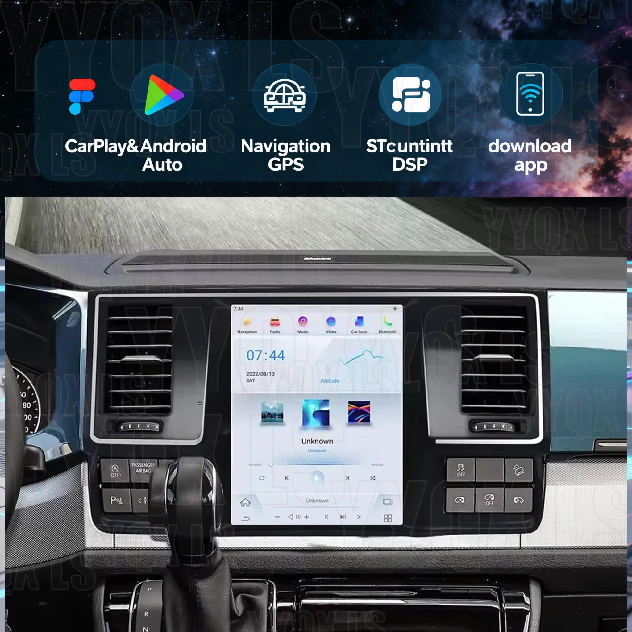 12.1 Inch 8 Core Qualcomm Android Car Multimedia For Volkswagen Caravelle T6 2014~2019 Automotive Radio GPS Navigation Head Unit