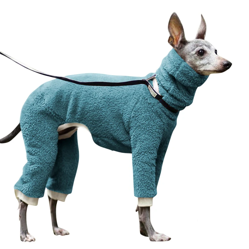 

Pet Dog Winter Turtleneck Whippet Clothes Plush Thickening Italian Greyhound Coat Gree Dog Bedlington Small Medium Dogs Jacket