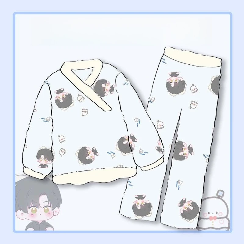 

【Presale】 Love and Deepspace Sylus Aster Rafayel Zayne Women's Winter Fleece Pajama Set Warm Flannel Loungewear Anime Sleepwear