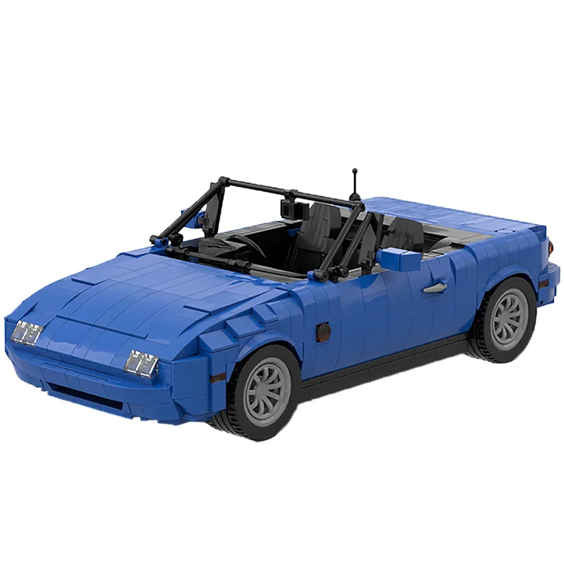 BuildMoc 27076 Mazdaed MX-5 Speed Vehicles Building Blocks 1989 Eunos Roadster Sport Car Model Brick DIY Toys Children Xmas Gift