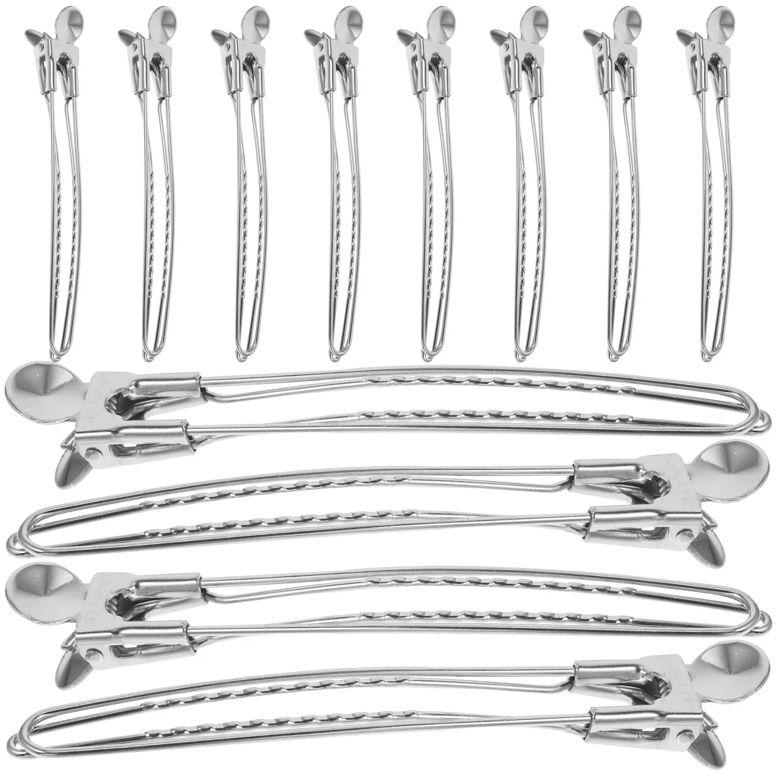 Stainless Steel Hair Styling Clips Small Lightweight Heat Cold Resistant Perfect for Salon Home Haircut Sectioning Hairdressing