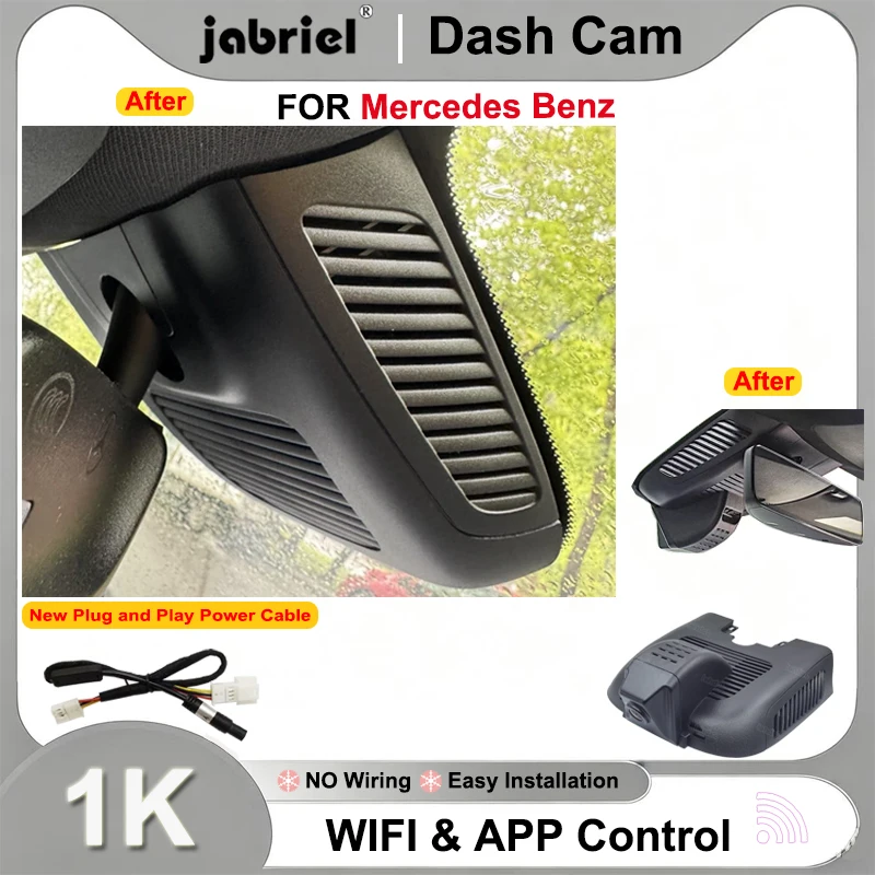 Cámara para Auto 1K Wifi DashCam para Mercedes Benz Clase A w177 para Mercedes Benz AMG A35 CLA35 para Mercedes Clase B w247 w118 2019 2021