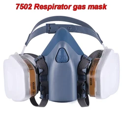 7502 Gas Mask Fireproof Spray Painting Chemical Industry Anti-Dust Chemical Respirator Anti-Organic Vapor 601/2091 Filter