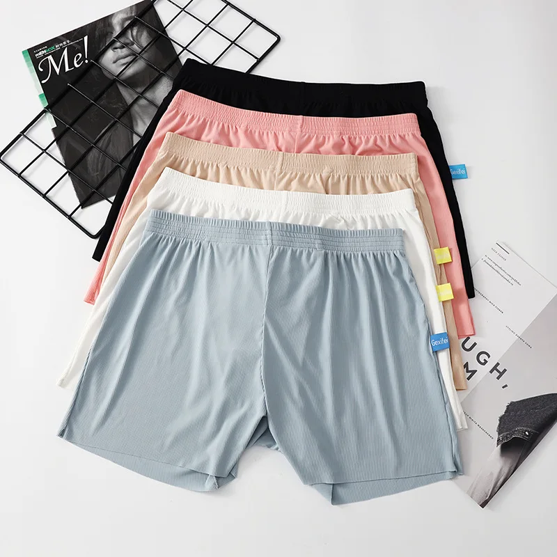 Ice Silk Thin Arrow Pants Mens Loose And Breathable Underwear Soft Seemless Smooth Sleepwear Solid Color Mid Waist Underpants