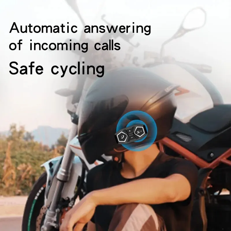 X11 Motorcycle Helmet Bluetooth Headset Type-C Interface IPX6 Waterproof Music Player Headphone 50 Hour Battery Life Earphone