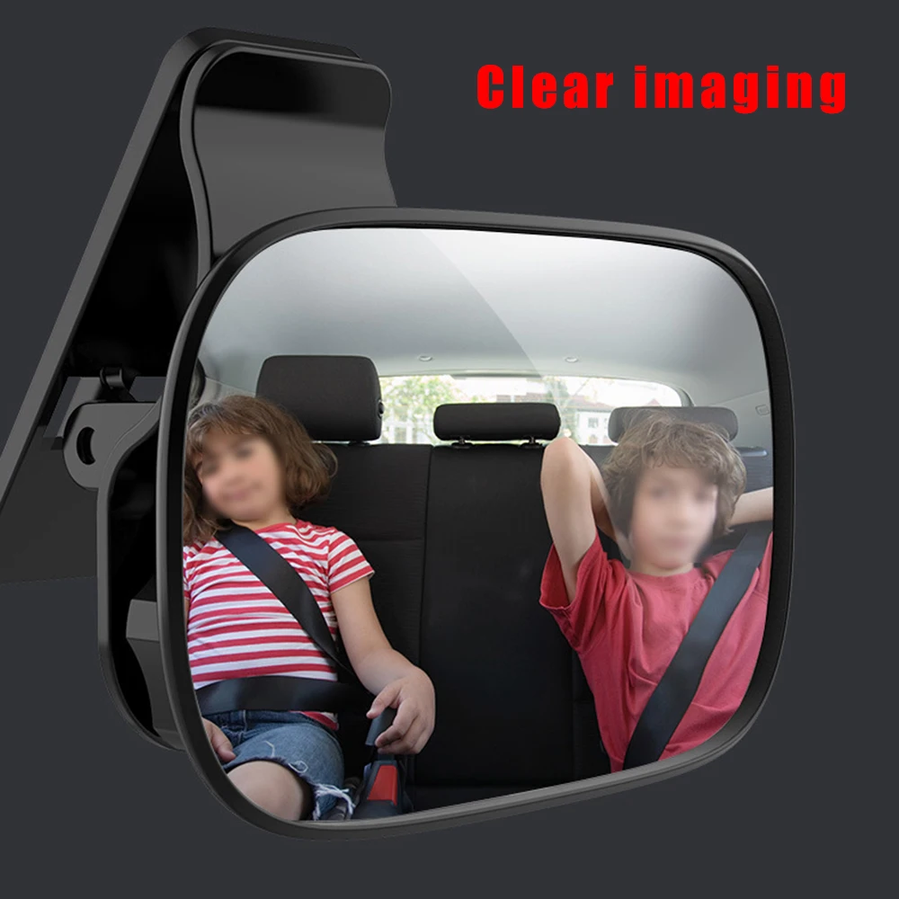 Car Parts Rearview Mirror Car ABS + Acrylic For Families With Children 360° Inside Portable Rear Seat Small To See The Baby 1PC