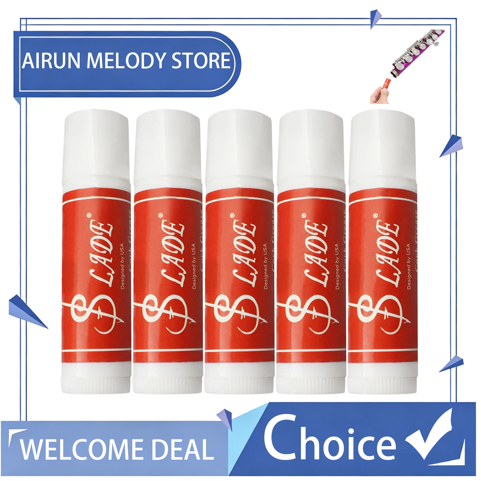 Woodwind Instruments Cork Grease Parts Tubes Cork Grease High Quality Instrument Lubricant for Flute Clarinet Saxophone Cleaning