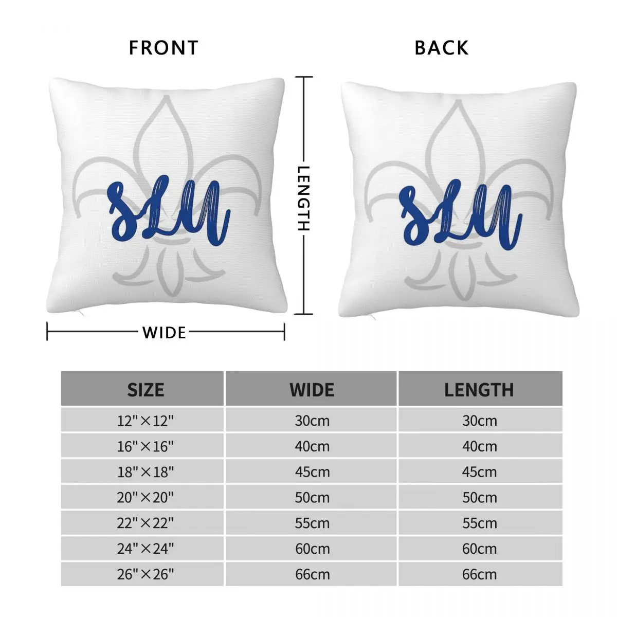 Slu Saint Louis University Pillowcase Polyester Linen Velvet Creative Zip Decorative Room Cushion Case