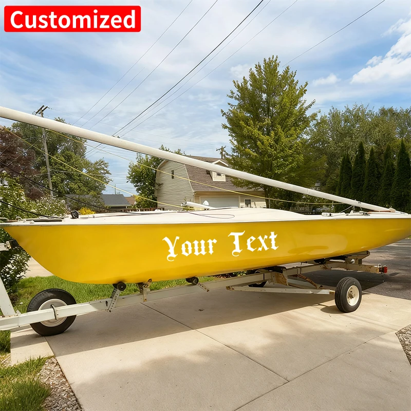 1 قطعة مخصص فقط النص قارب ملصقات مقاوم للماء لليخوت القوارب البخارية قوارب الكاياك سيارة ذاتية اللصق تعديل شارات الفينيل