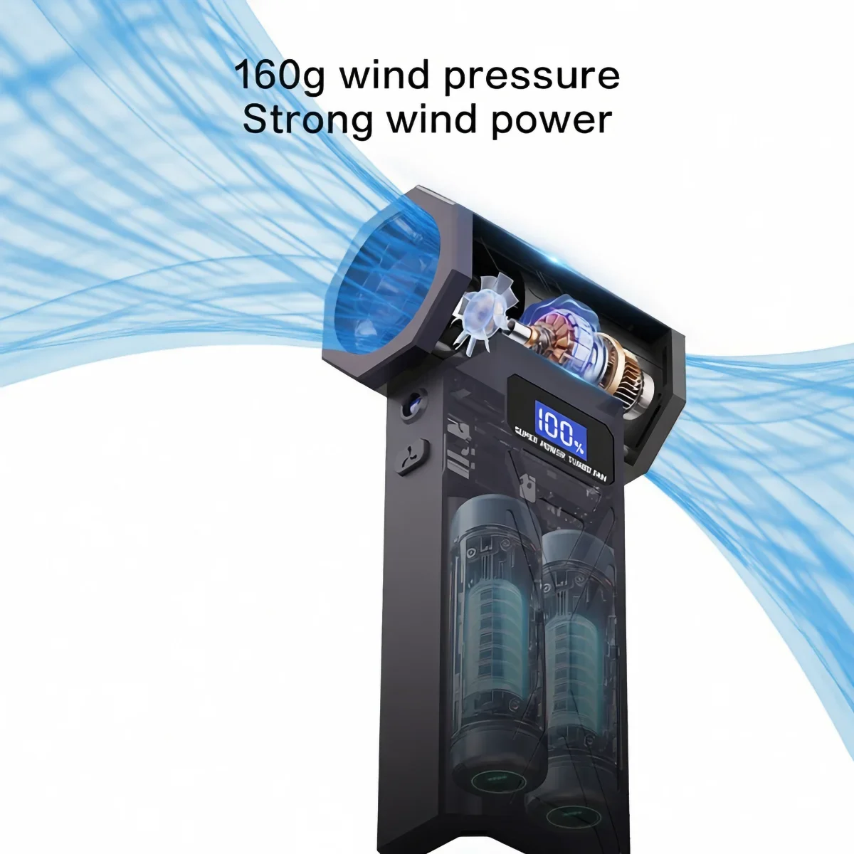 Powerful Air Blower 110000Rpm 4 Gear Adjustable Turbo Jet Blower With Led Light Battery Display Cordless Compressed Air Duster