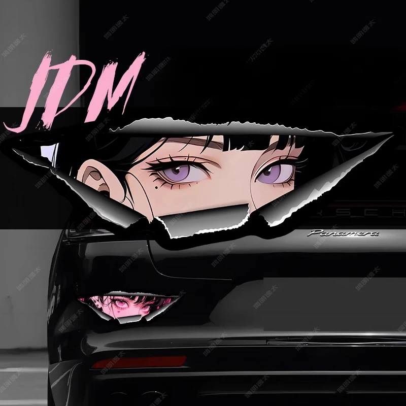 

Hot Anime Shining Eyes Car Sticker Body Decoration Scratches Cover Side Rear Window Glass Waterproof Motorcycle Bicycle Stickers
