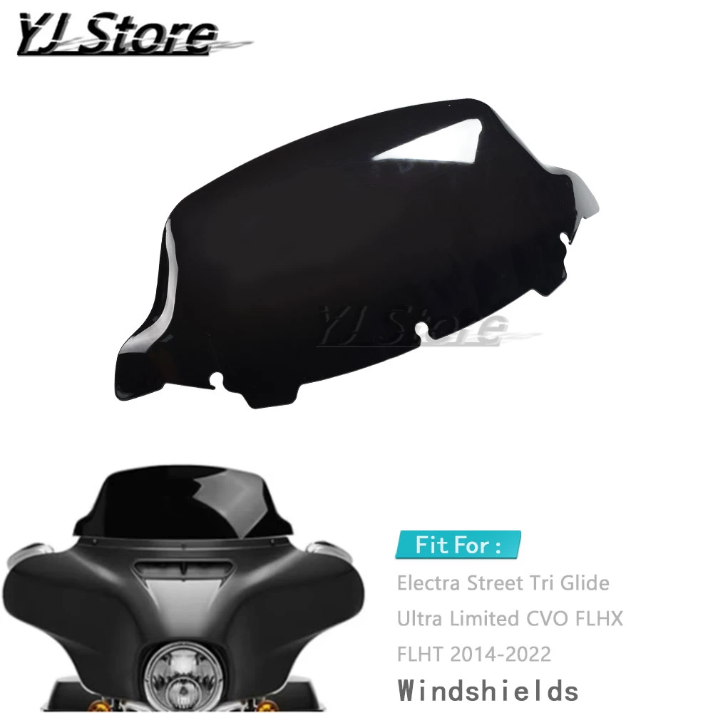 

Fit For Harley Touring Street Electra Glide Ultra Limited FLHX 2014-2020 Motorcycle 10"Windshield Upper Fairing Wind Deflector