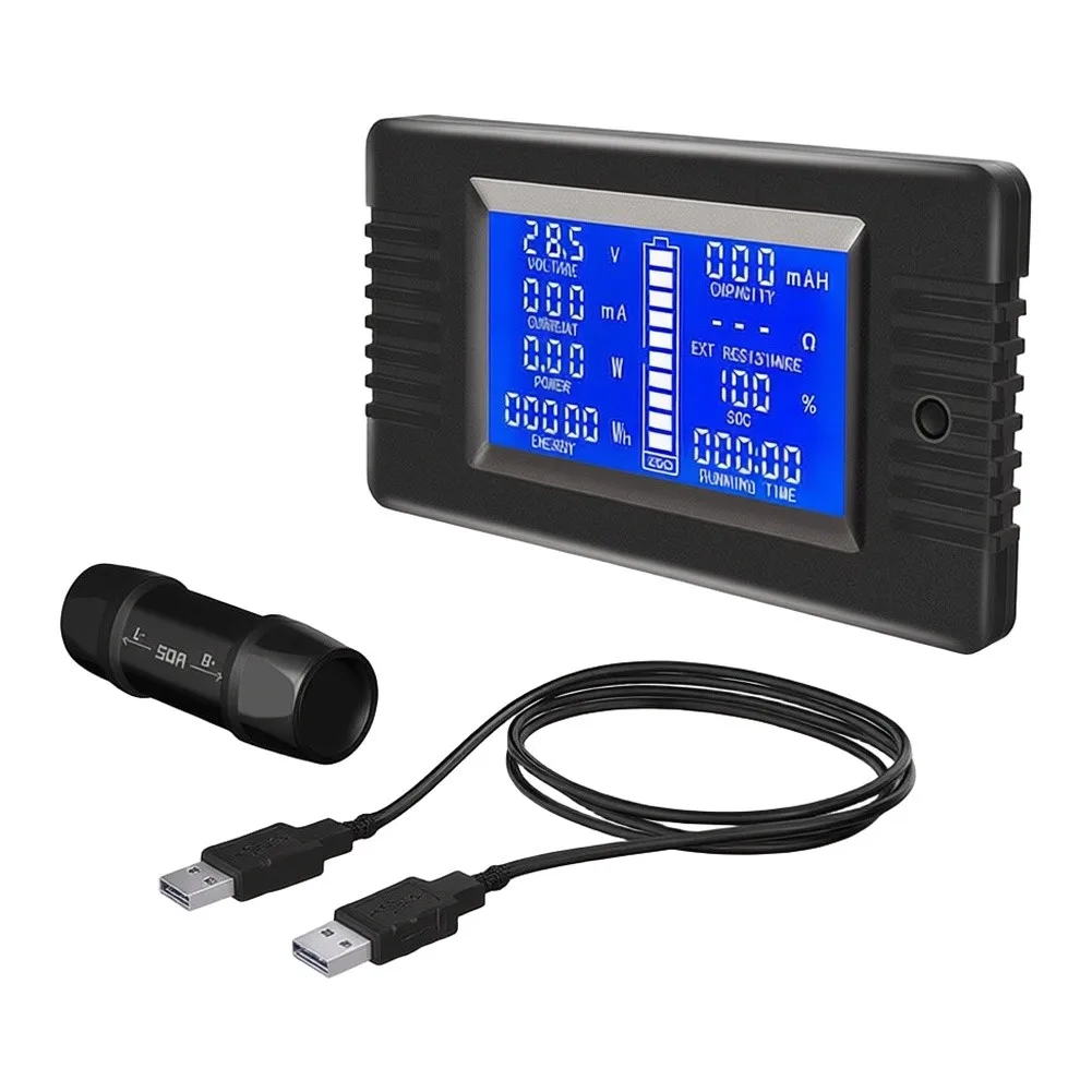 For Laboratory Testing USB DC for Power Meter Digital Energy Monitor STN LCD Screen Blue Film Display For Electric Vehicles