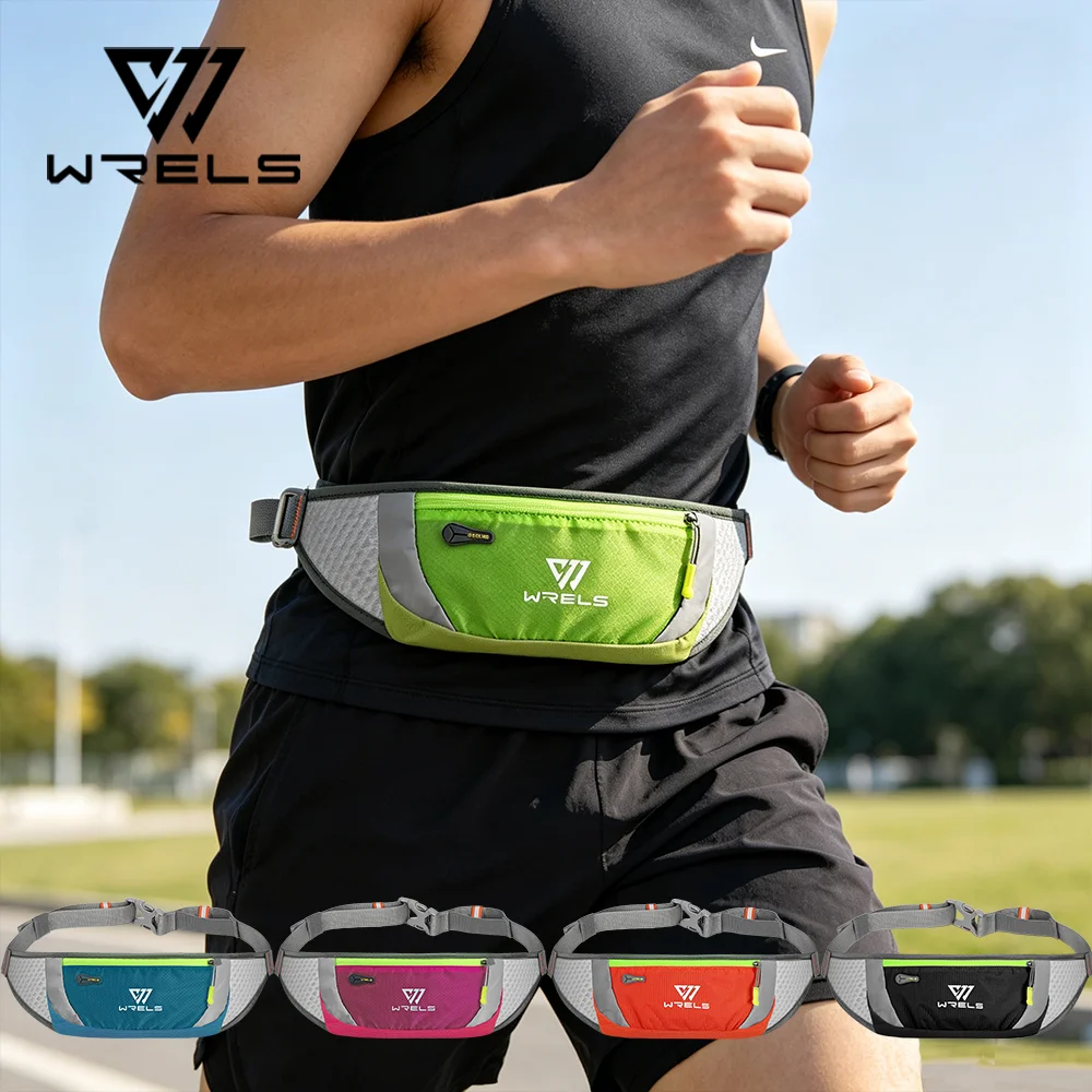 WRELS Outdoor Running Fitness Waist Bag Women Men Multifunctional Fashion Phone Chest Bags Breathable Gym Marathon Waist Pack