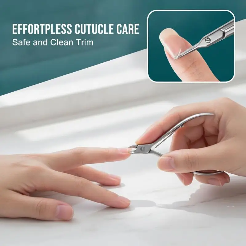 1Pcs Russian Stainless Steel Cuticle Scissors Ultra Sharp Tip Polished Blade For Salon Home Nail Care