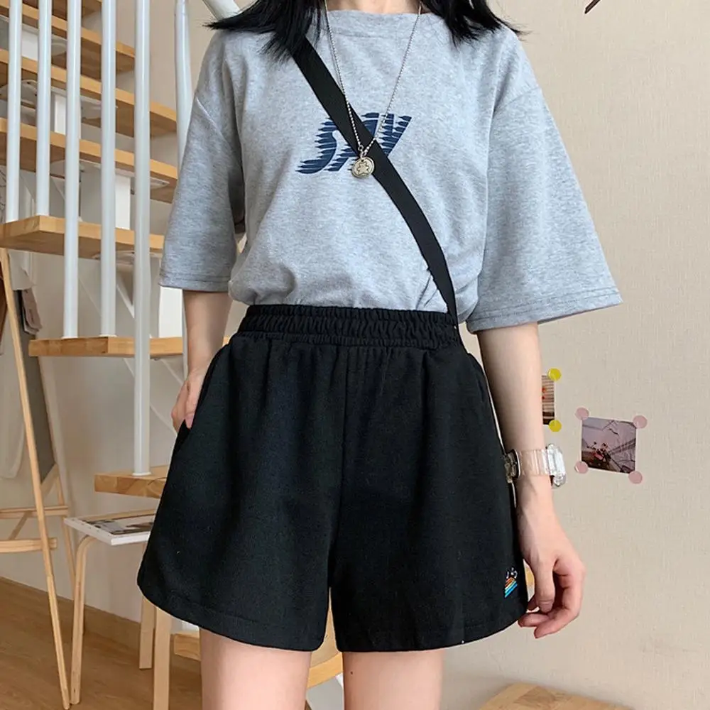 

Wide Leg Shorts Sleeping Pants Casual Loose Sports Shorts 2025 Summer Basic Elastic Waist Drawstring Yoga Pants Running Pants