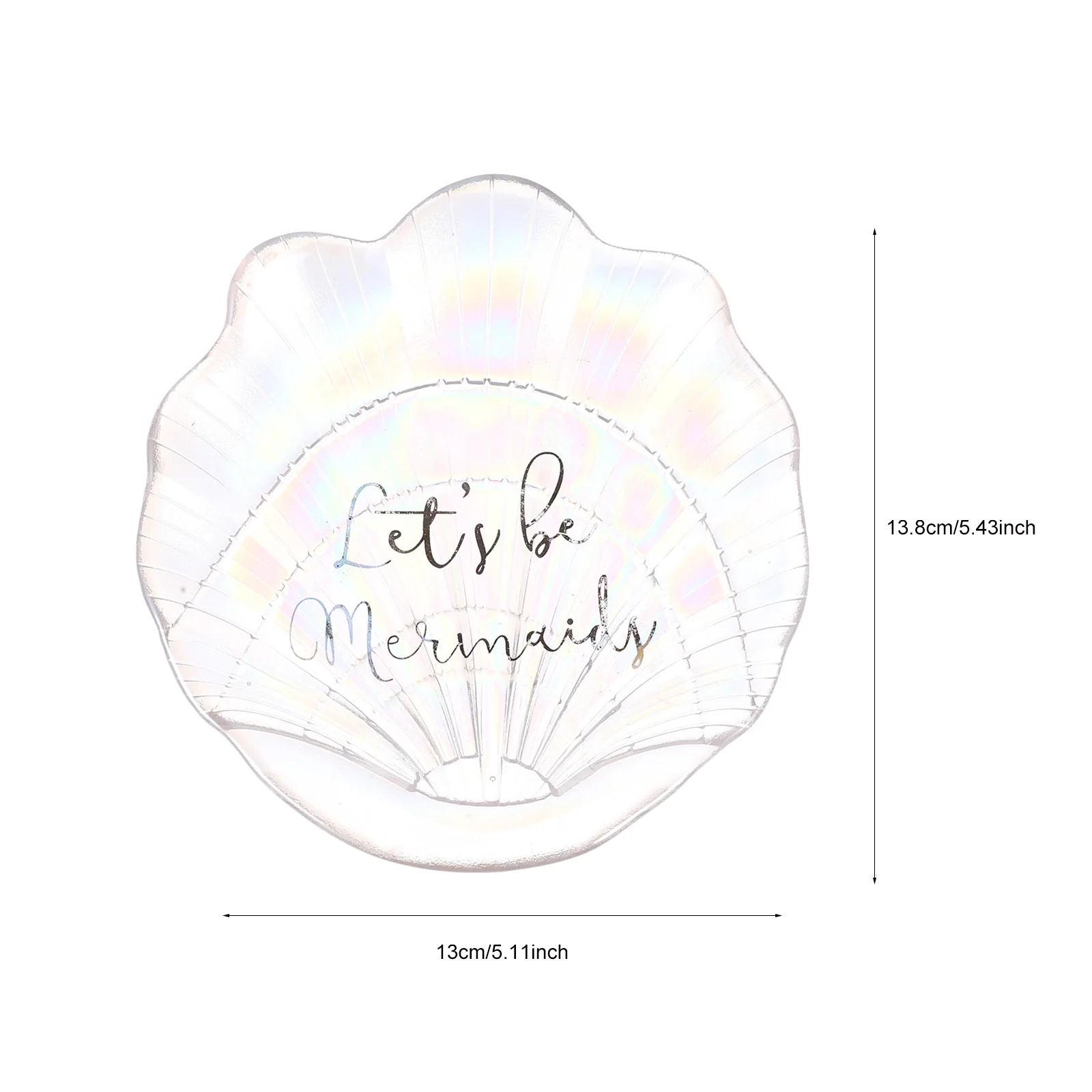 

1 шт., поднос для ювелирных изделий в виде ракушек, прочный стеклянный органайзер для хранения, тарелка для колец, серег, витрина для еды, десертная тарелка для закусок