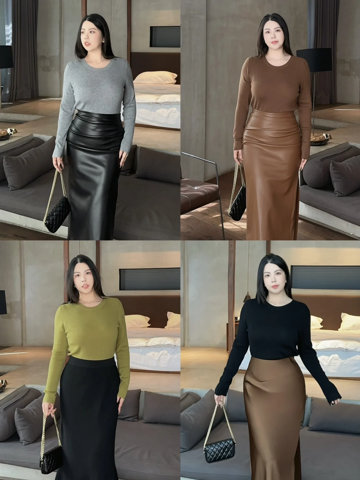 

Ele plus Size Knitwear round Ne Loose Fit Autumn Winter Commute Slimming Base Layer irt Classy Personali Sle