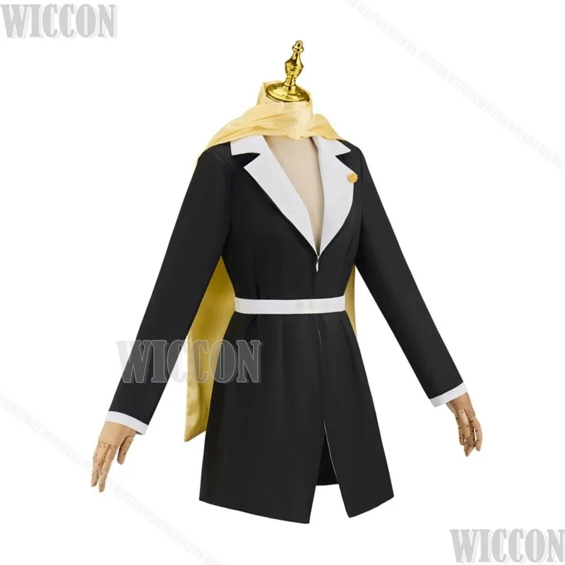 아야사토 치히로 코스프레 게임 검정사법관 코스튬 미아 페이 에이스 어드밴서 블랙 드레스 여성 변호사 유니폼 할로윈 롤플레이