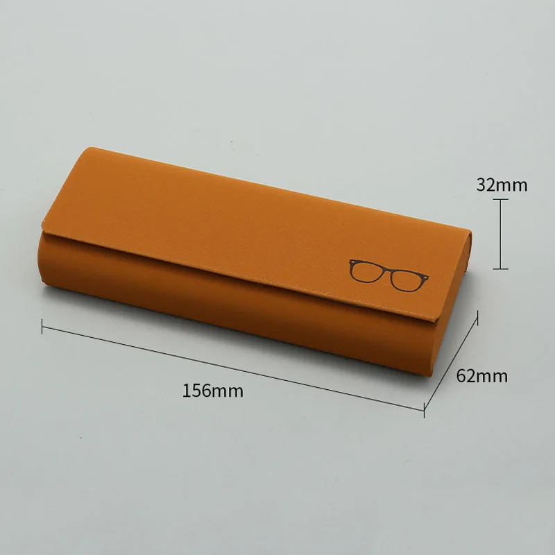 1pcs of vintage glasses case magnetic suction leather retro pressure resistant myopic optical presbyopic glasses stora