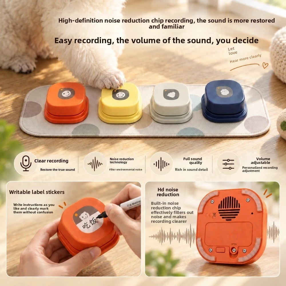 QS02BX Miaohu Wangye pet button dog communication button toy recorder dog training tool cat supplies kit set